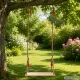 Wooden Garden Swing for Kids and Adults, 40x16 cm