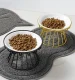 Purlov 00024088 Double Pet Bowl Mat, Grey