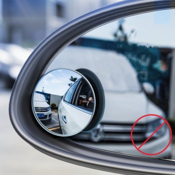 Baseus Full-view Blind-spot Mirror 2x Round Extra Rear Mirror, Black