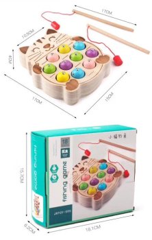Wooden Fish Catching Game