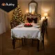 Ruhhy 00026378 Christmas Tablecloth, 140x220 cm, White