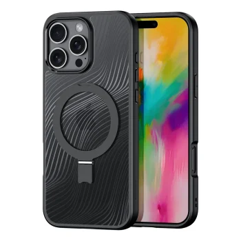 Dux Ducis iPhone 16 Pro Max Case Aimo Mag with MagSafe and Stand, Black