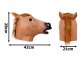 Latex Horse Head Mask for Costume Parties and Halloween, brown