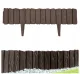 Decorative Lawn Edging WOOD 58 x 12.5 cm, Brown