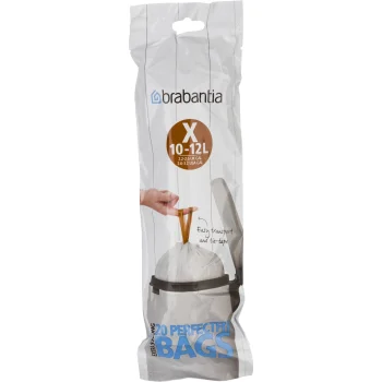 Brabantia PerfectFit Type X drawstring bin liners, 12 L, 20 bags