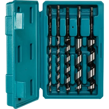 Makita D-75677 Auger Drill Bit Set for Wood, 5 pcs