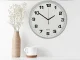 Large Silent Wall Clock with Second Hand, 20 cm, Silver