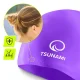 TSUNAMI Silicone Swim Cap for Long Hair, Purple