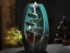 Ceramic Waterfall Incense Burner for Aromatherapy + 10 Cones, Blue