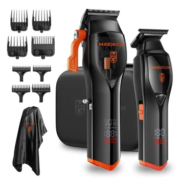 Plaukų kirpimo mašinėlė ir trimeris Maxgroom WF-3908, juoda