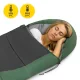 Mountain Goat PRO Mummy Sleeping Bag 220 × 80 × 50 cm, Black and Green