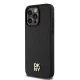 DKNY iPhone 15 Pro Max Case Leather Monogram Pattern MagSafe, Black
