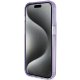 Guess iPhone 15 Pro Case Ring Stand MagSafe Script Logo Glitter, Purple