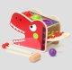 Деревянная игрушка \"динозавр T-Rex\" с молотком, сортировщиком и...