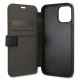 Apple iPhone 12 mini 5.4\" US Polo Embroidery Collection Book Case Cover (USFLBKP12SPUGFLBK), Black
