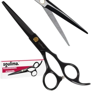 Soulima 21461 Hairdressing Scissors, Black