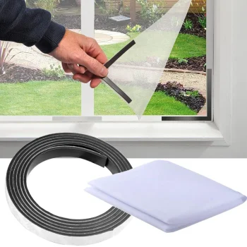Magnetic Window Mosquito Net, 150 x 180 cm, White