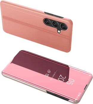 Clear View Case Flip Cover for Samsung Galaxy A24 4G, Pink