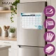 Maaleo Magnetic Fridge Planner (30x40 cm) Floral Motif