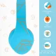 PowerLocus P2 Kids Wireless Headphones, Blue/Orange