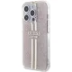 Guess iPhone 14 Pro Max Case IML 4G Gold Stripe, Pink