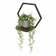 Hexagon Wall Shelf Floating Plant Stand ModernHome Industrial Loft Decor