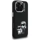 Karl Lagerfeld Silicone Karl&Choupette Sketch MagSafe Case for iPhone 16 Pro, Black