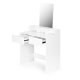 Modern Makeup Vanity Table with Large Mirror and Drawers ModernHome, White