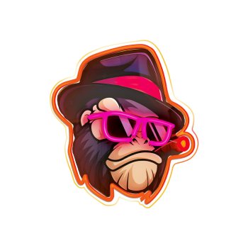 LED Neon Sign Gangsta Monkey Wall Decor FLA03 Forever Light, Multicolor