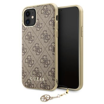 Apple iPhone 11 6.1'' Guess 4G Charms Collection Case Cover (GUHCN61GF4GBR), Brown