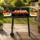Large Portable Charcoal BBQ Grill with Adjustable Grate and Shelves