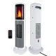Fan heater with fireplace