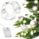 Christmas Wire Fairy Lights 100 LED Battery Operated, 10 m, Cold White