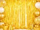 Foil Fringe Party Curtain Photo Backdrop 100x180cm, Gold
