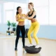 4Fizjo 1711 Balance Half Ball with Resistance Bands, Black