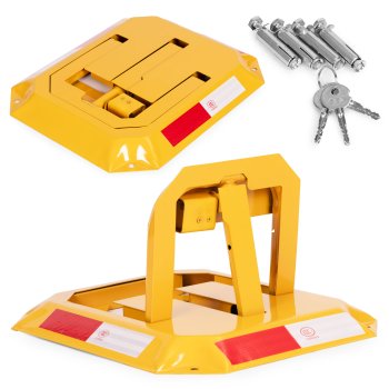 Multistore Folding Parking Barrier with Key Lock, 30 cm, Reflective
