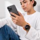 Tech-Protect Nylon Clasp Strap for Samsung Galaxy Watch 40/44/46 mm, Orange