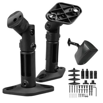 Maclean MC-528 Speaker Wall Mounts, Set of 2, Black