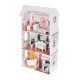 Ecotoys Alice Dollhouse, 3 Floors, 9 Furniture Pieces