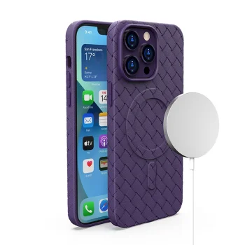 Woven Case MagSafe for iPhone 15 Pro, Purple