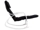 Modernhome Rocking Chair with Adjustable Footrest, Black/White