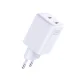 3mk Hyper Charger 45W 2x USB-C GaN Wall Charger - White