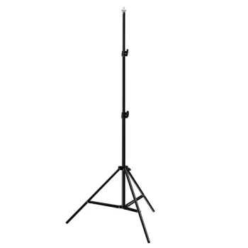 Tripod Stand for Cameras and LED Lights, 2.1m, Black