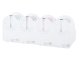 Toothbrush and Cup Organizer with Toothpaste Dispenser, White