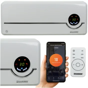 Kaminer Airo 26389 Electric Wall Air Curtain and Heater with WiFi, 2000W