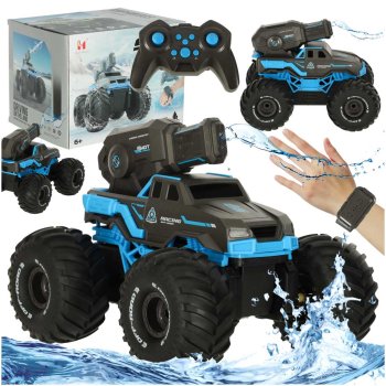 RC car driving on water waterproof blue