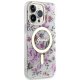 Guess iPhone 14 Pro Case Flower MagSafe, Transparent