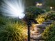 Solar Garden Spotlight with 4 LEDs, 3 Modes and Dusk to Dawn Sensor, Warm White