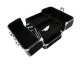 Black Cosmetic Case with Key Lock 25x17x17 cm