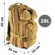 Military Style Tactical Backpack, 28L